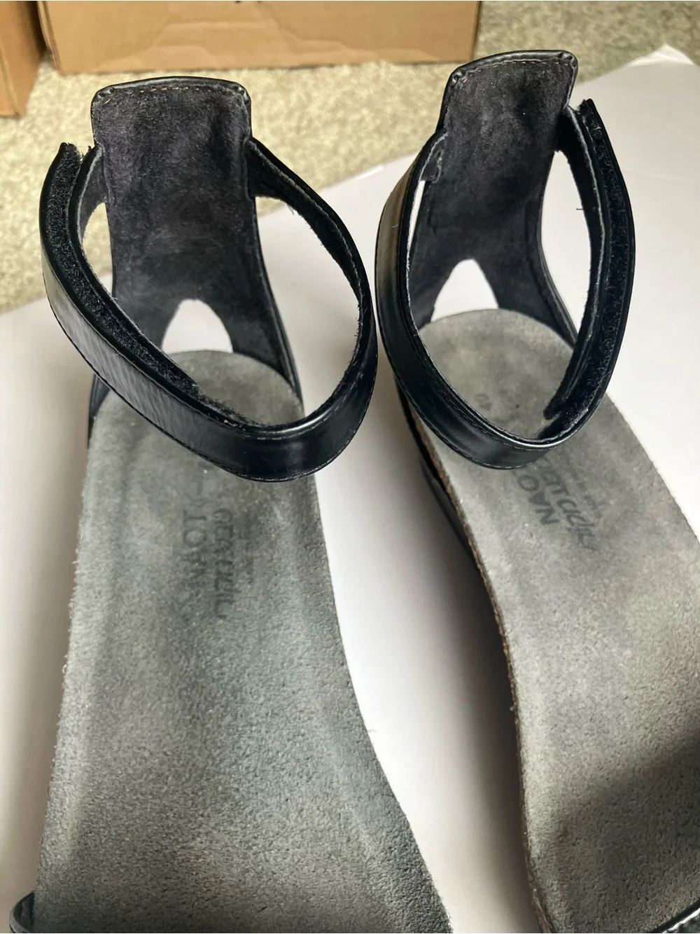 Naot Pixie Wedge Sandals Black 40